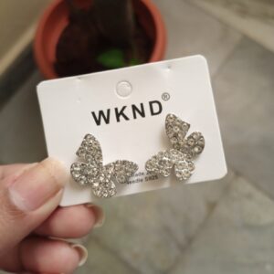 Sparkling Butterfly Crystal Earrings