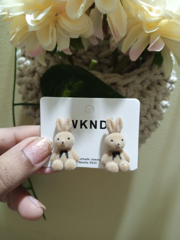 Whimsical Bunny Plush Earrings