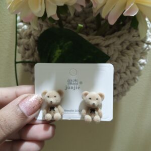 Charming Plush Teddy Bear Earrings