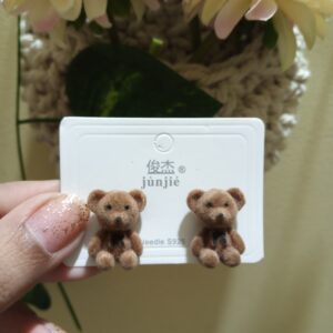 Adorable Teddy Bear Plush Earrings