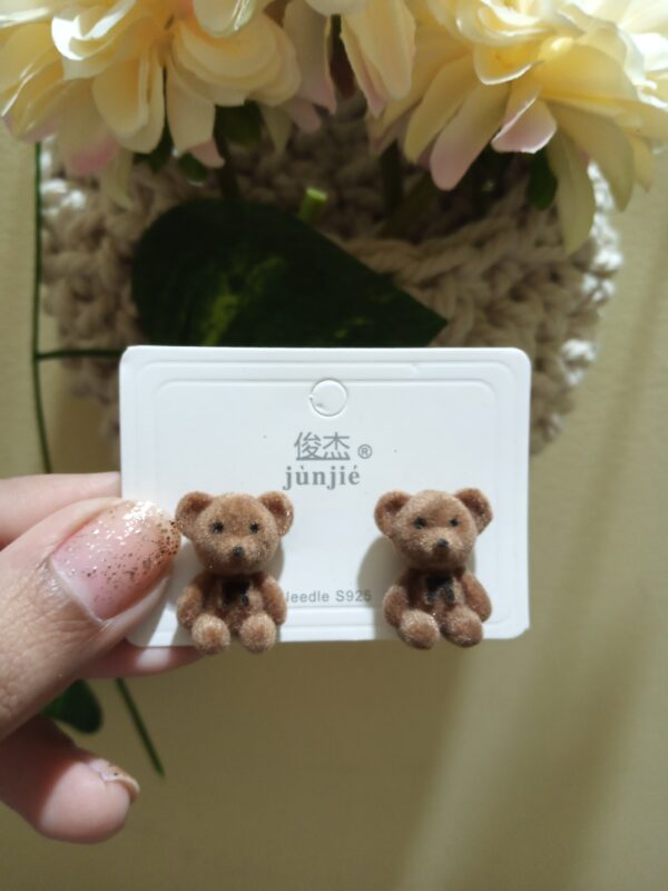 Adorable Teddy Bear Plush Earrings