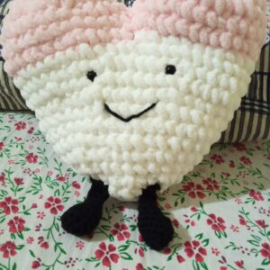 Handmade Heart Plushie with Legs