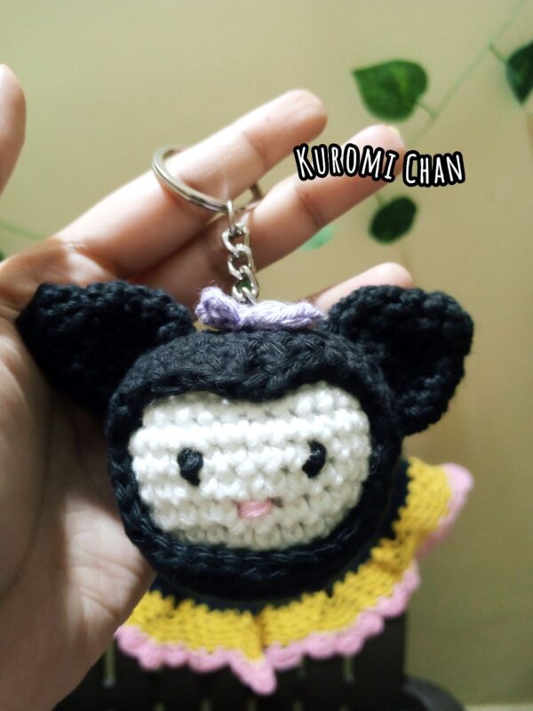 Kuromi Crochet Keychain - Image 2