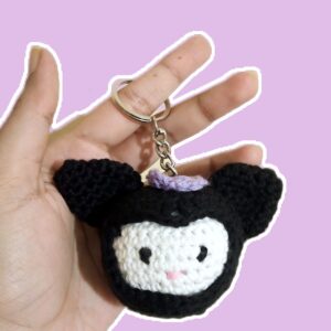 Kuromi Crochet Keychain