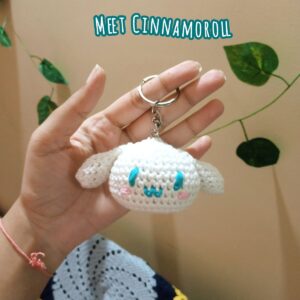Cinnamoroll crochet keychain