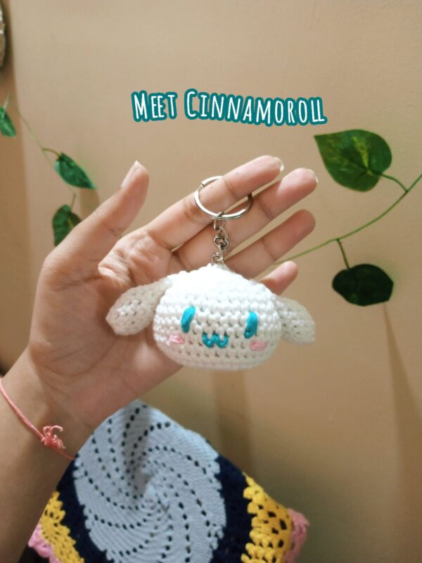 Cinnamoroll crochet keychain