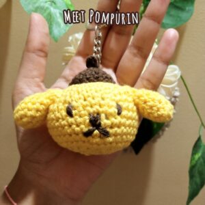 Pompurin Crochet Keychain