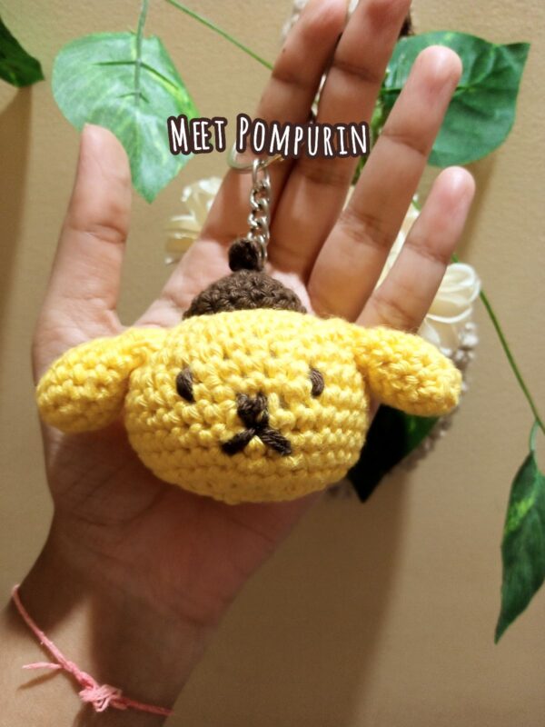 Pompurin Crochet Keychain