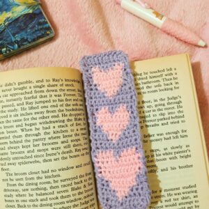 Pixelated Heart Bookmark